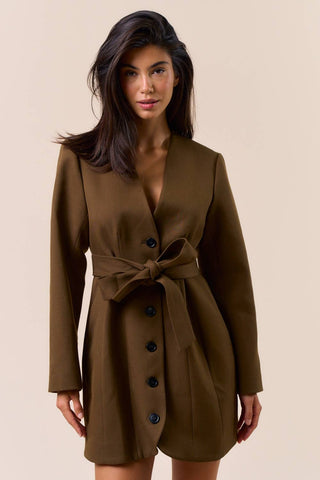 The Belted Blazer Dress