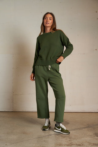 Janet Cotton Sweater in Fern Green