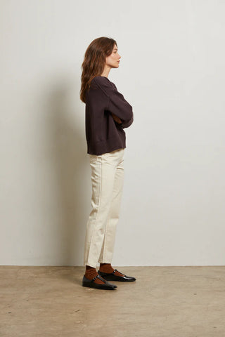 The Janet Cotton Sweater in Cocoa