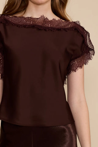 The Chris Lace Trim Top