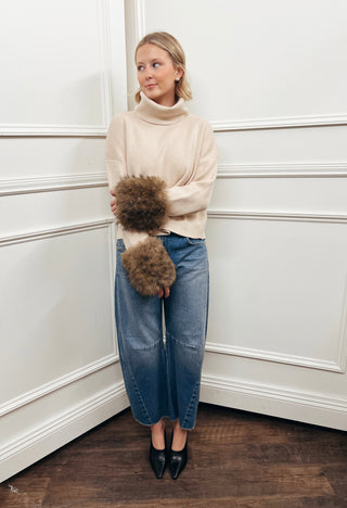 Hadley Faux Fur Cuff Sweater