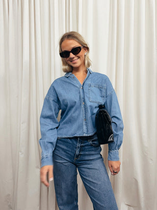 The Cropped Adrianna Button Down