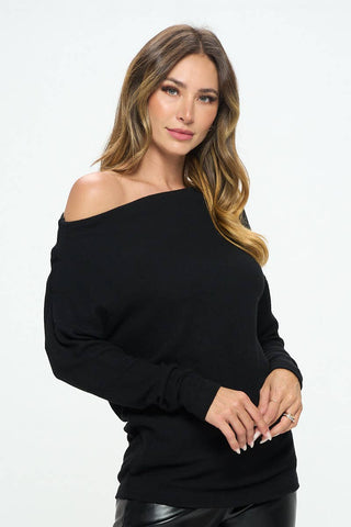 The Brushed Knit Off the Shoulder Top