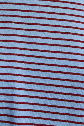 The Boxy Stripe Long Sleeve Tee in Blue