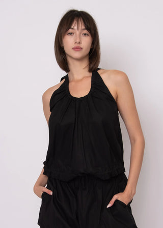 The Karen Twill Halter Top - Olive Street