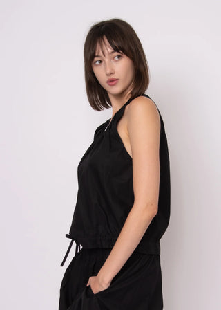 The Karen Twill Halter Top - Olive Street