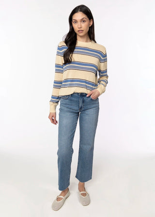 The Severine Striped Pullover - Olive Street