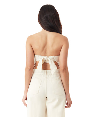 The Stripe Bandana Denim Tube Top - Olive Street