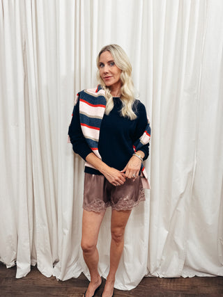 The Paloma Crewneck in Navy - Olive Street