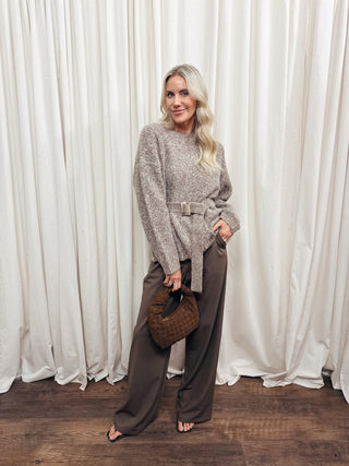 Carolina Belted Tunic Sweater