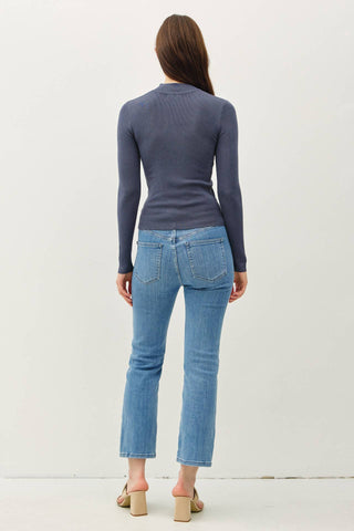 The Basic Ribbed Mockneck Sweater