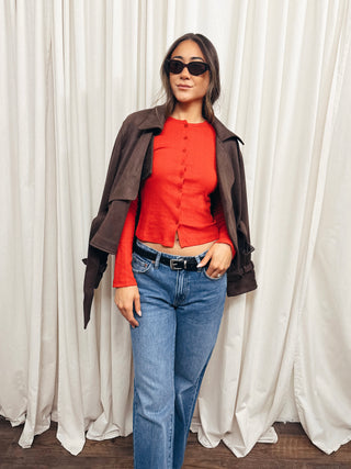 The Stargazer Pointelle Cardigan - Olive Street