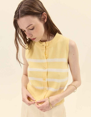 The Mykonos Knit Vest - Olive Street