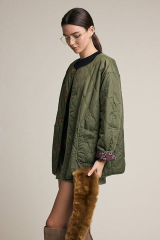 The Reversible Quilted Bandana Jacket - Olive Street