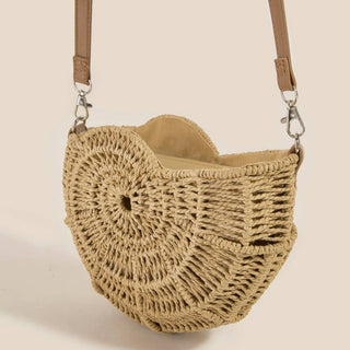 The Straw Braided Conch Shell Bag - Olive Street