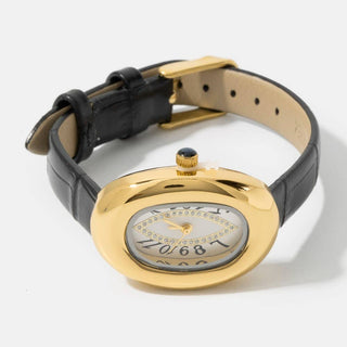 The Oval Classic Watch in Gold - Olive Street