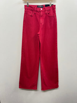 Relaxed Wide Leg in Vintage Red