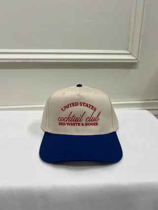 United States Cocktail Club Embroidered Hat