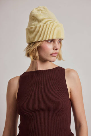 The Recycled Bottle Beanie in Yellow