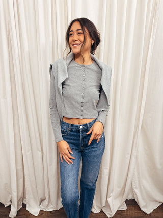 The Lola Knit Button Cardigan - Olive Street