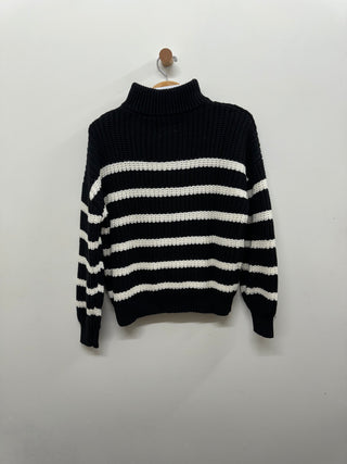 Farleigh Half Zip Stripe Sweater