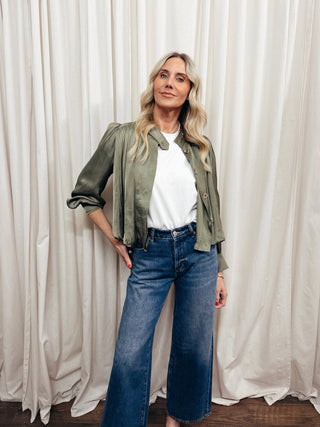 The High Neck Pleat Detail Jacket