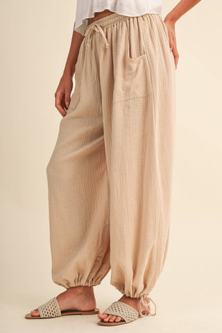 The Adjustable Ankle Drawstring Balloon Pant - Olive Street