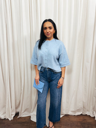 The Short Sleeve Button Cardigan - Olive Street