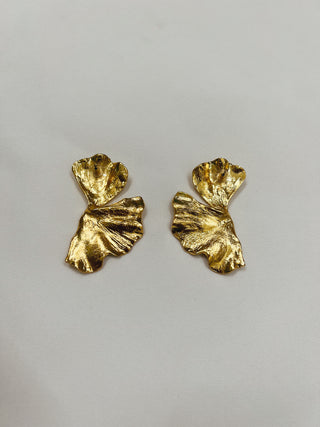 Golden Fan Earrings