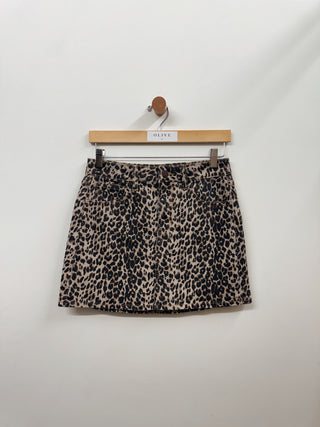 Leopard Micro Clean Hem Skirt