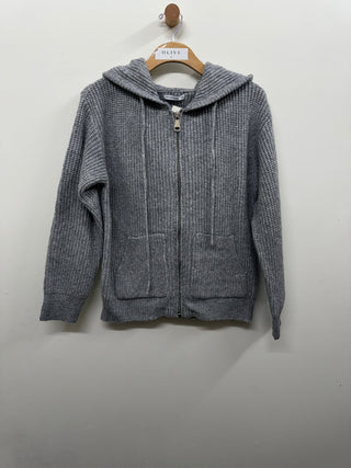 Chunky Knit Zip Front Hoodie