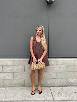 The Oversized Cotton Mini Dress - Olive Street