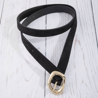 The Abstract Buckle Belt in Black - Olive Street