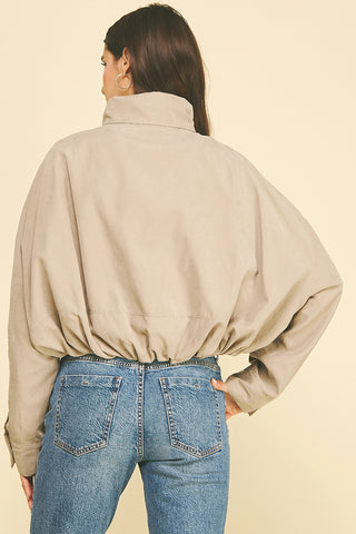 The Brushed Bubble Hem Cropped Jacket