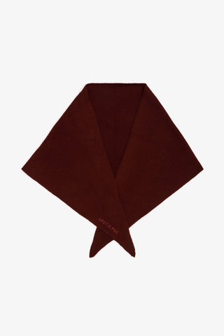 The Merino Wool Triangle Scarf in Dark Walnut Brown