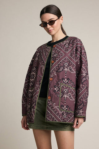 The Reversible Quilted Bandana Jacket - Olive Street