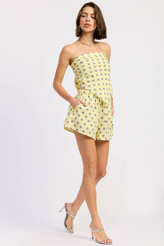 The Polka Dot Scarf Top Set - Olive Street