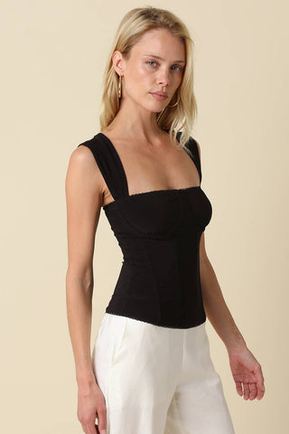 The Elara Square-Neck Top - Olive Street