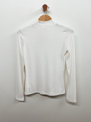 Mock Neck Lightweight Long Sleeve Tee