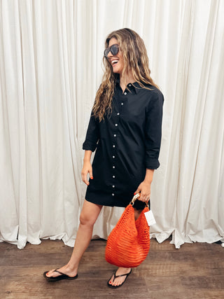 The Felicia Cotton Poplin Button Dress