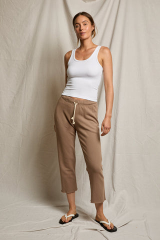 The London Viscose Rib Tank - Olive Street