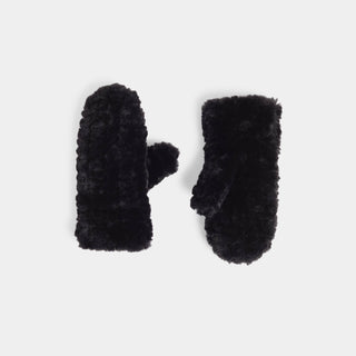 Frosty Morning Sherpa Lined Mitten in Black