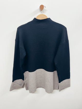 Contrast Turtleneck Sweater