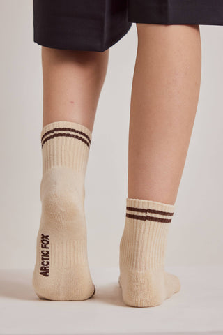 The Striped Sock in Beige