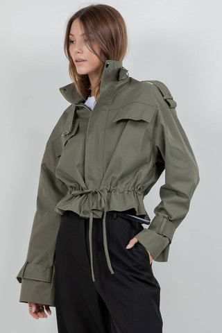 The Utility Gathered Tie Waist Jacket