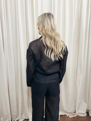 The Oversized Sheer Button Down Shirt