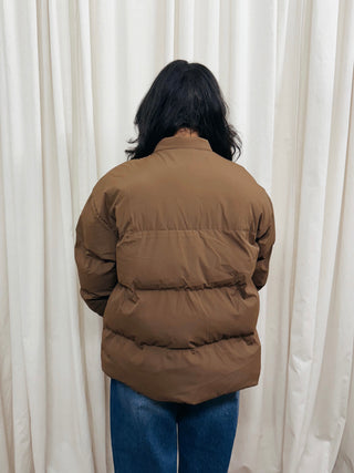 The Puffer Jacket with Neck Tie Detail