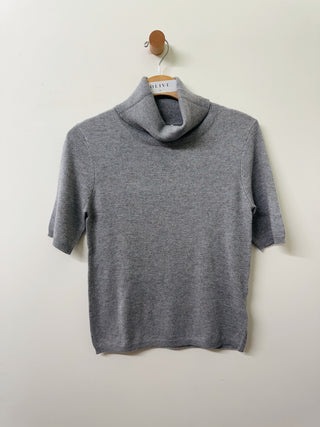 Cashmere Blend Short Sleeve Turtleneck