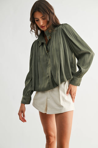 The High Neck Pleat Detail Jacket