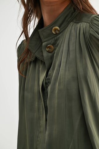 The High Neck Pleat Detail Jacket